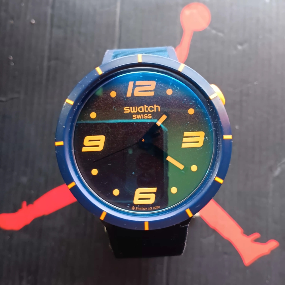 Swatch Blue and Yellow Watch